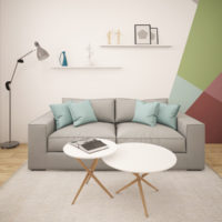 Stile minimalista all'interno di un monolocale