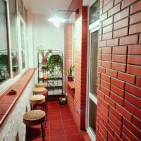 Loft-style balcony of a studio apartment