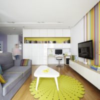 Svijetle boje u dizajnu studio apartmana