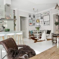 fur and wood in the interior of the room