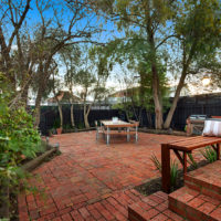 Brick paving in the yard