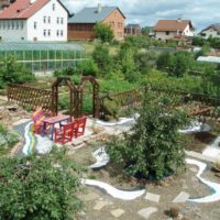 Landscaping of a small garden