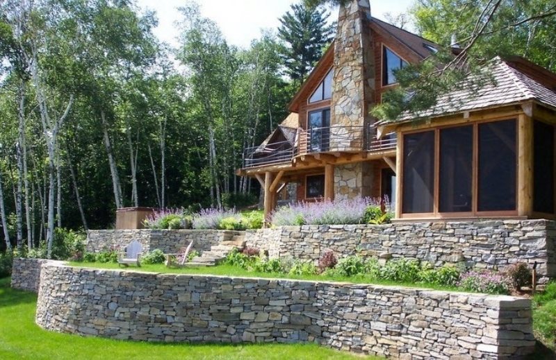 Country house on a high stone terrace