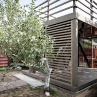 Gazebo avec terrasse sur le toit