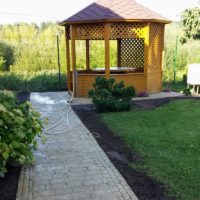 Cement tile pergola