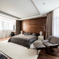 Design minimalista della camera da letto di una casa privata