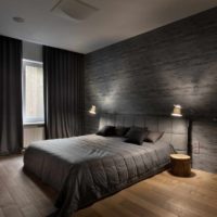 Bedroom design in dark colors