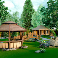 Design gazebo in stile orientale