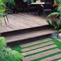 Boardwalk on the resting area