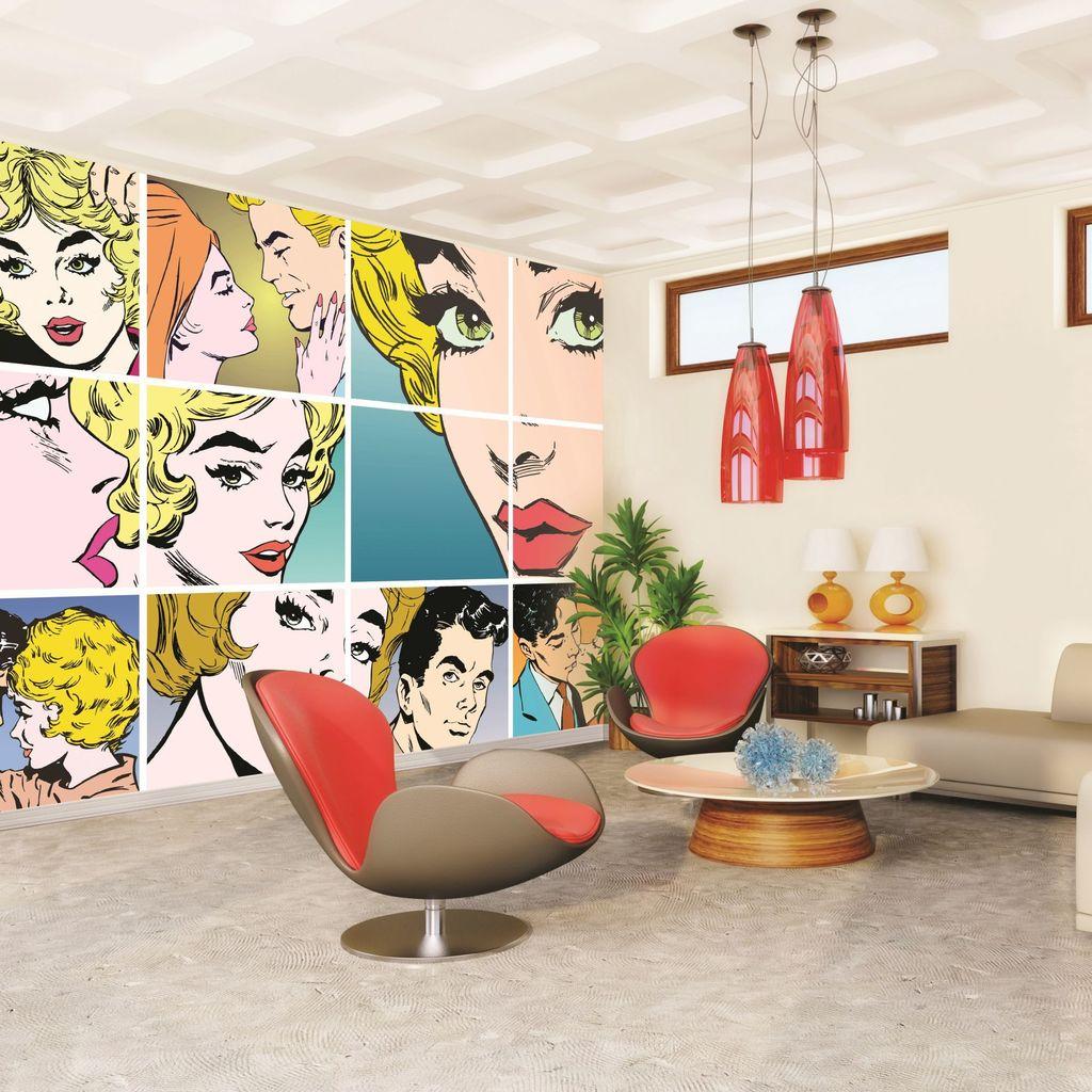 Soggiorno di design in stile pop art.