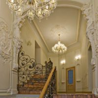 Stucco decorations in the interior of a country house