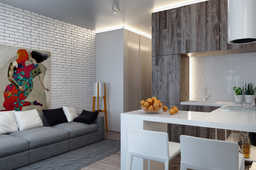 Egyszobás apartman modern stílusban