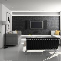 Fashionable interior in black shades