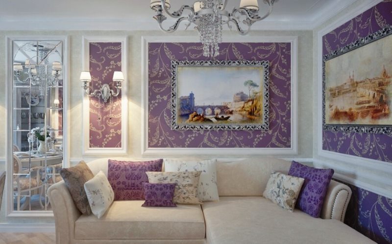Zidna dekoracija u sobi u neoklasicističkom stilu
