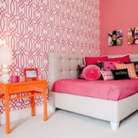 Pink room for teenage girl