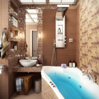 Tonalità marroni nel design del bagno