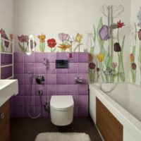 Fiori all'interno del bagno