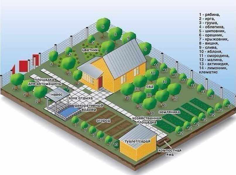 Plan-shema vrtlarenja osobne parcele