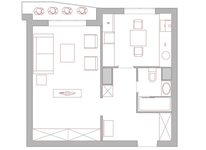 Skim pembangunan semula apartmen studio untuk satu orang