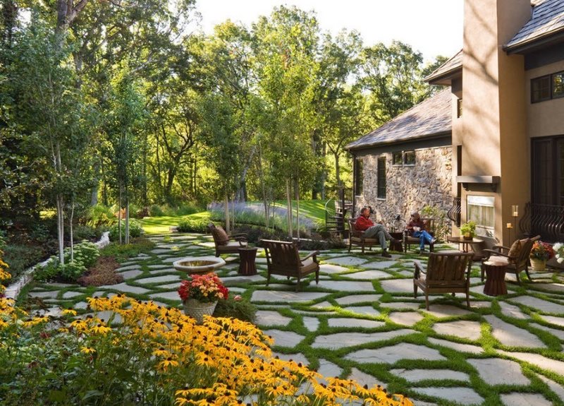 An open area for a good rest in a summer cottage