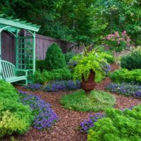 The combination of blue and green in the landscape