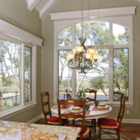 Molded molding over the living room window