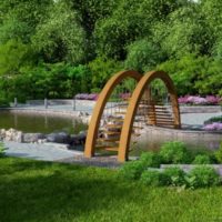 Pont en bois de conception originale