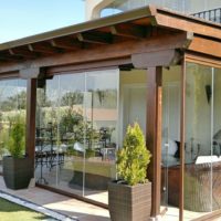 Glazed porch in a modern style