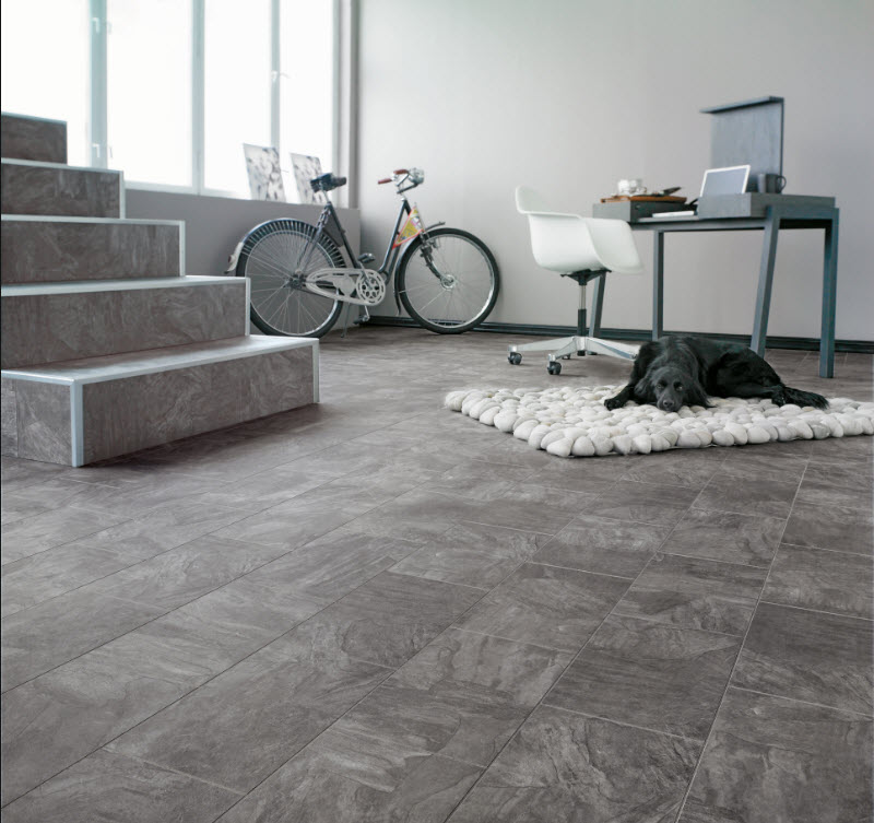 Gray laminate in a modern room design