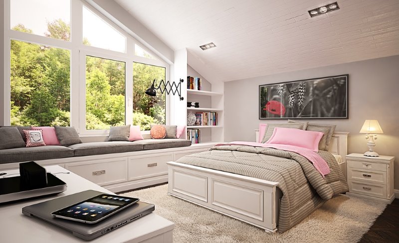 Attic bedroom design