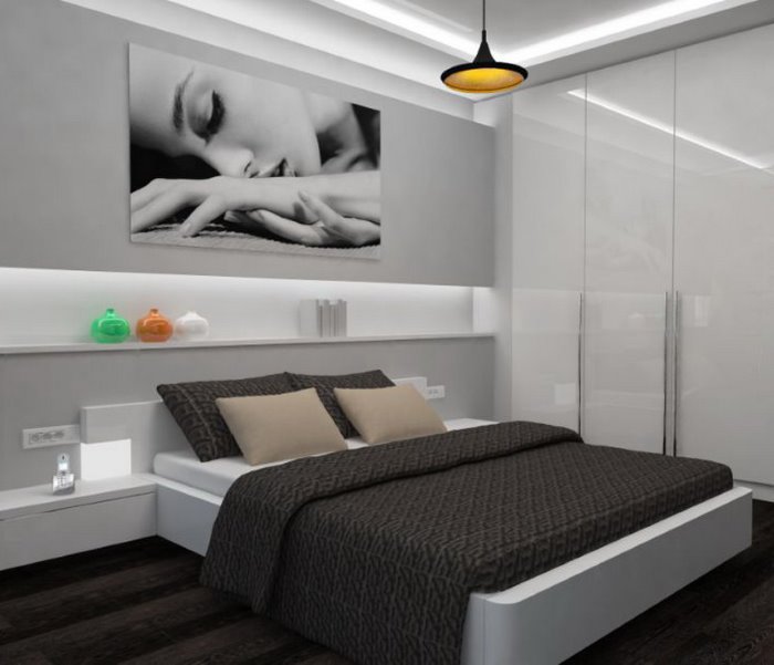 Interno camera da letto high-tech fai-da-te