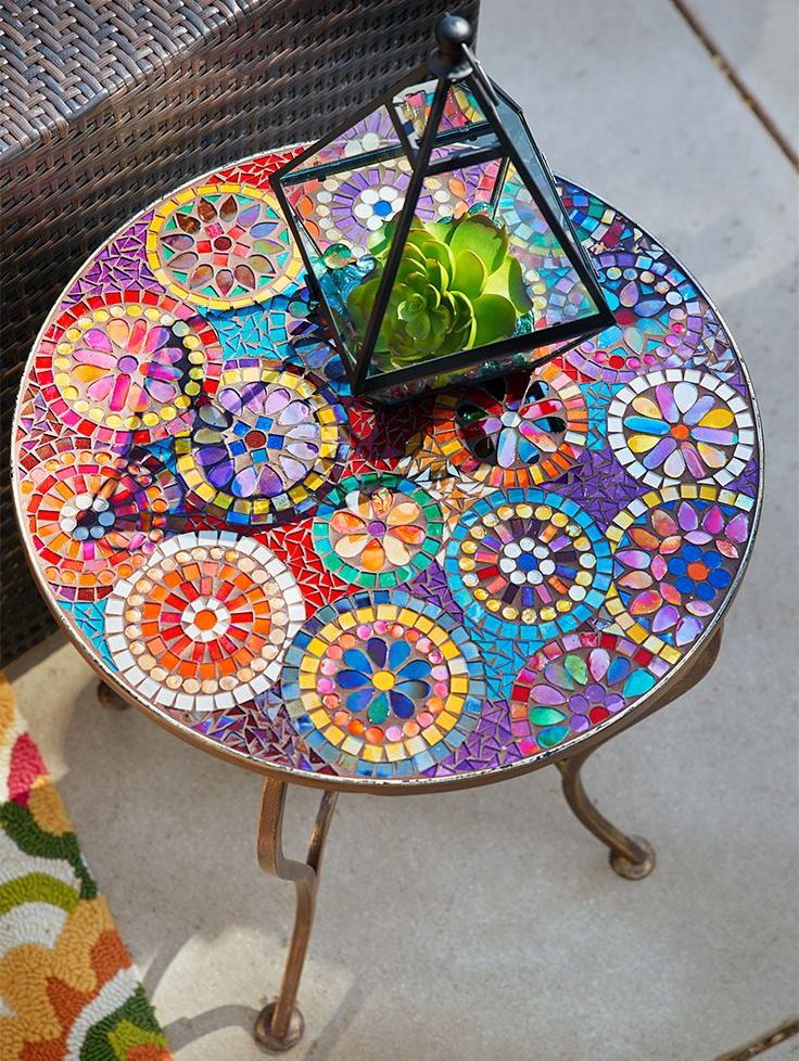 Mosaic tabletop coffee table