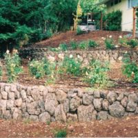 Sloping stone terraces