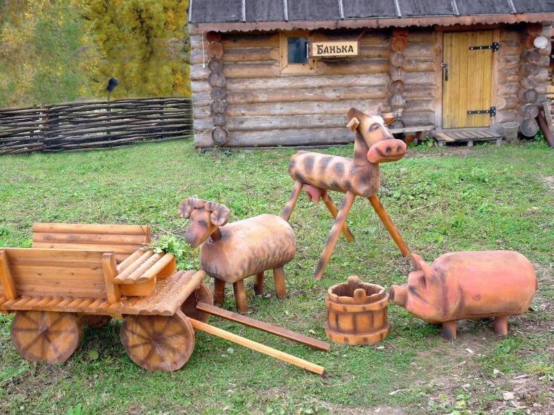 Sculptures en bois de bricolage pour décorer le jardin