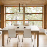 Dining area in the kitchen of a country house