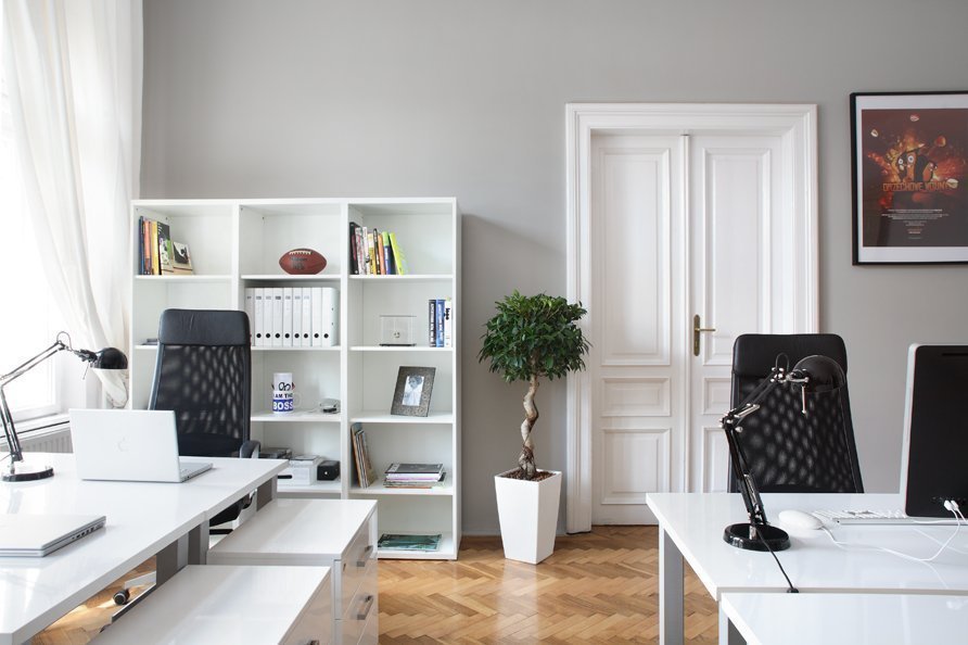 Double portes battantes dans le bureau