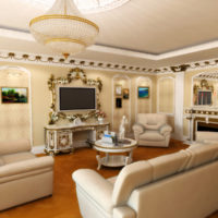 European-style classic living room interior