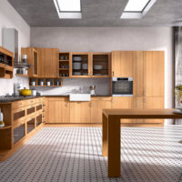 Cucina moderna in marrone