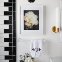 Decorazioni in bianco e nero all'interno