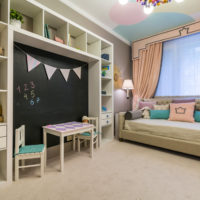 Shelf racks in a children's room