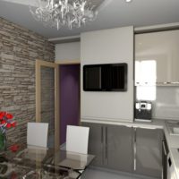 Wall decoration with natural stone