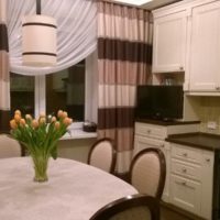 Yellow tulips on the dining table