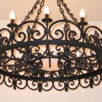 Forged black chandelier