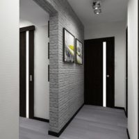 Imitacija sive opeke u unutrašnjosti hodnika