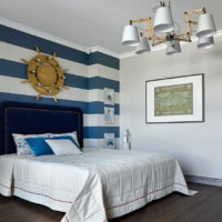 Nautical striped wall