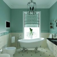 Interni bagno color menta