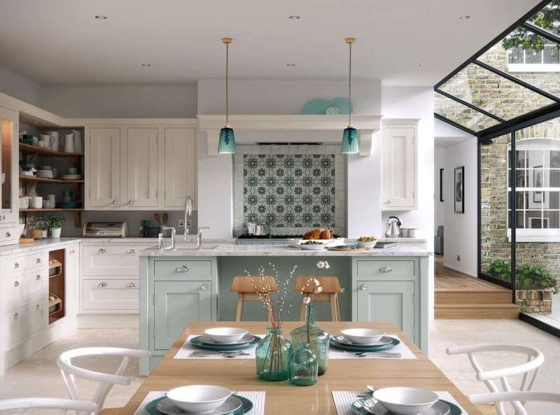 Beautiful kitchen with good lighting in a private house