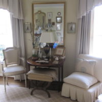 Interior of a beautiful living room in provence style