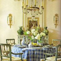 Table decoration in the kitchen in the style of Provence