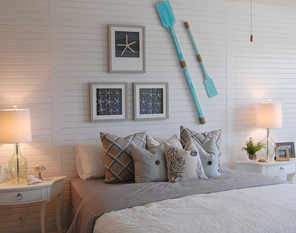 Dizajn spavaće sobe u morskom stilu